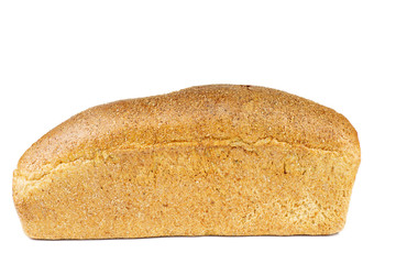 Loaf of bread isolated on white background
