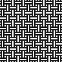 Abstract monochrome seamless pattern in asian style. Weave texture