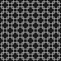 Abstract monochrome seamless pattern with overlapping squares
