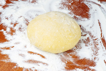 Fresh raw dough ball