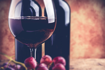 red wine tasting - tilt and shift  style image