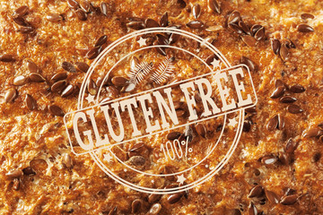 Text gluten free on bread