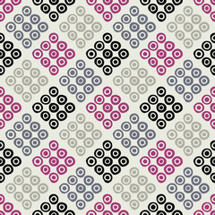 Polka dot seamless pattern. Geometric background. Brushwork. Dots, circles and buttons. Тextile rapport.