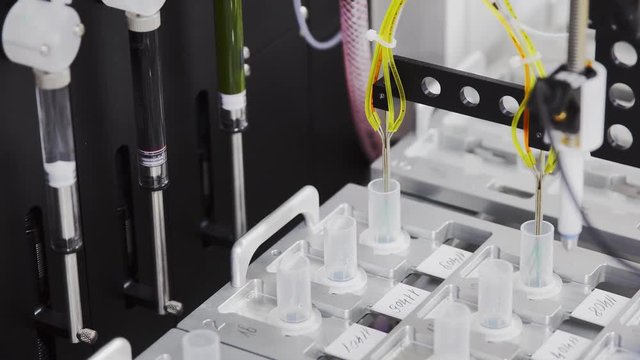Automated laboratory in technically advanced the clinic is conducting a study aimed at combating diabetes, a deep analysis of the blood and the cells of the pancreas