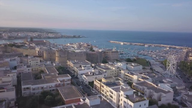Otranto aerial shot at sunset