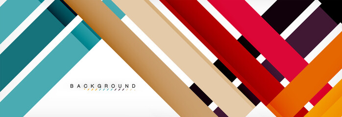 Color stripes and lines, geometric abstract background