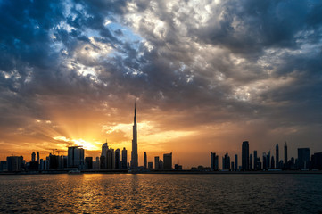 Beautiful dubai downtown skyline. Dubai, United Arab Emirates