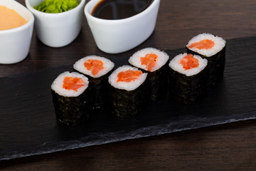 Appetizing sushi roll