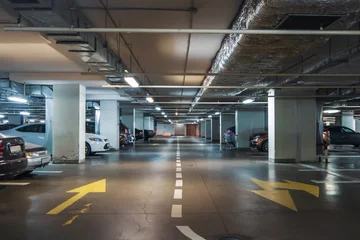 Fototapeten Underground garage or modern car parking © DedMityay