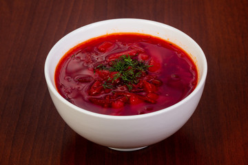 Russian traditional borsch