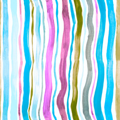 Watercolor seamless pattern borders. Сolorful strips.Hand drawing painting background . Backdrop, background, fabric, Wallpaper.