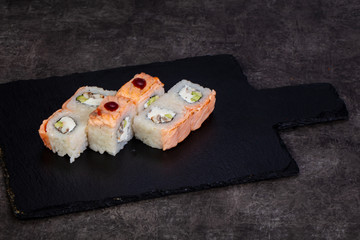 Japanese roll with salmon