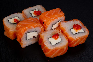 Japanese roll with salmon