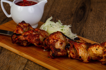 Grilled chicken shahslik bbq