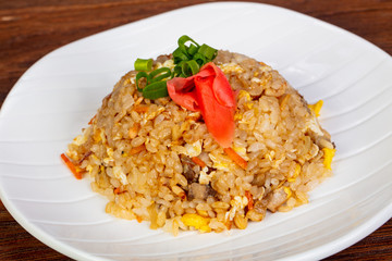 Stir fry rice with chicken