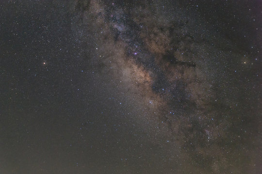 Milky Way Galaxy with stars and space dust in the universe,Long exposure photograph