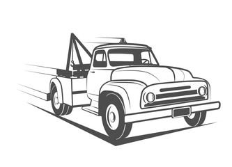wrecker truck logo element design