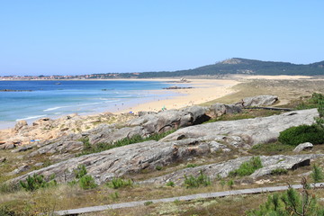 Fototapeta na wymiar Corrubedo beach in Galicia, Spain