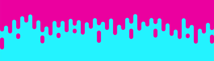 Blue and pink banner with abstract painted pattern.