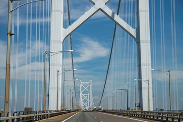Seto Ohashi Bridge(suspension bridge) in seto inland sea,shikoku,japan