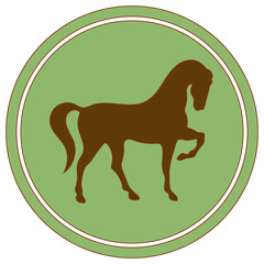 Horse silhouette icon