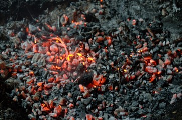 fiery coals