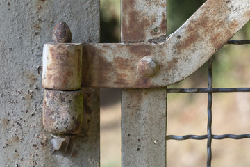 Scharnier mit Rost von Stahlgatter