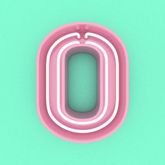 pink neon sign text 3d render