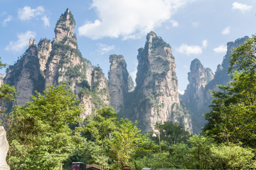 Mountain landscape of zhangjiajie national park, china