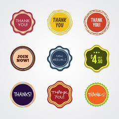General Badges and Label. Multipurpose badges and labels for your designs, such us for online shop, email newsletter or email marketing, web banner, print ad, etc.