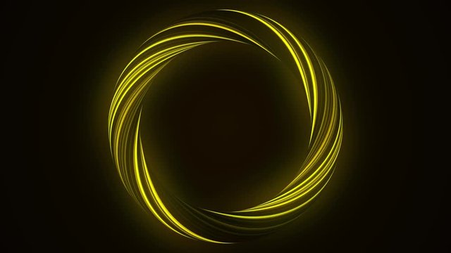 Abstract rotation angel wings ring background,turbine tunnel circle hole,round gear,fiber optic eye. Rotating circles. Seamless loop