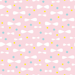 Cute shapes background. Seamless pattern.Vector. かわいい形のパターン