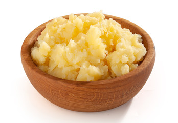 Mashed potatoes in the bowl