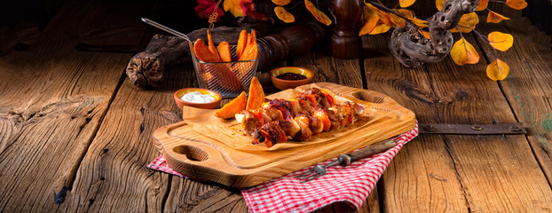 sweet potato fries with spicy paprika shashlik