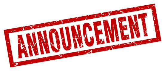 square grunge red announcement stamp