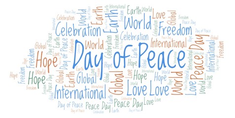 Fototapeta premium Day of Peace word cloud.