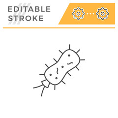 Microbe line icon