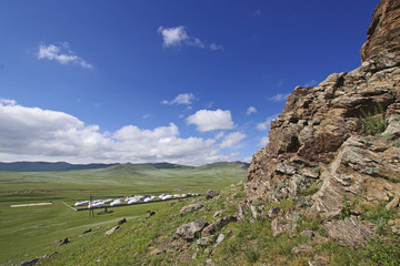 モンゴルのツーリストゲルキャンプ