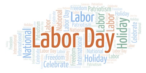 Obraz premium Labor Day word cloud.