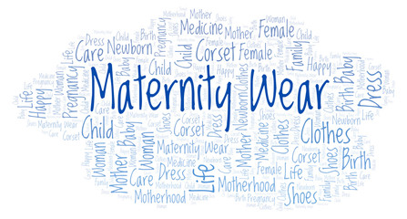 Obraz premium Maternity Wear word cloud.