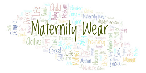 Obraz premium Maternity Wear word cloud.