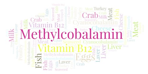 Fototapeta premium Methylcobalamin word cloud.