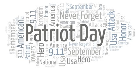 Patriot Day word cloud.