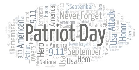 Obraz premium Patriot Day word cloud.