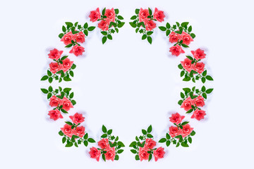 Bright pink rose petals.