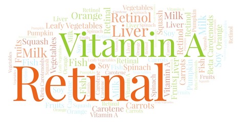 Obraz premium Retinal word cloud.