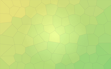 Fototapeta premium Yellow and green Big Hexagon background illustration.