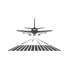 Airport icon, Airplane on the runway