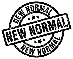 new normal round grunge black stamp
