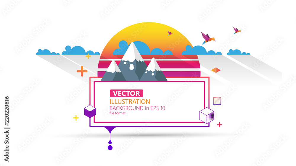 Poster cool awsome colorful abstract frame for your text.